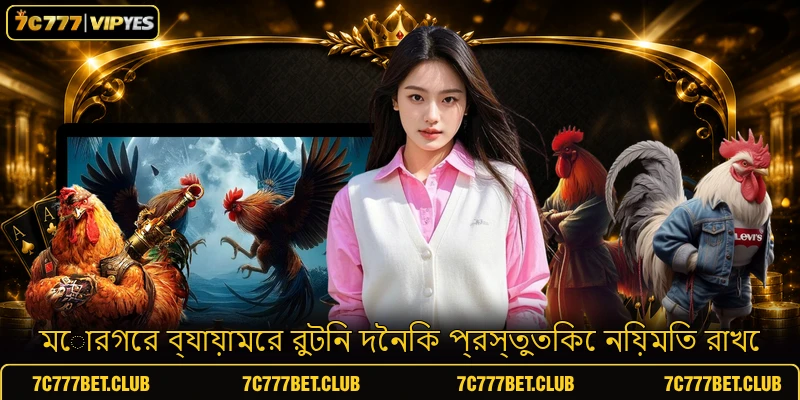 মোরগের ব্যায়ামের রুটিন দৈনিক প্রস্তুতিকে নিয়মিত রাখে