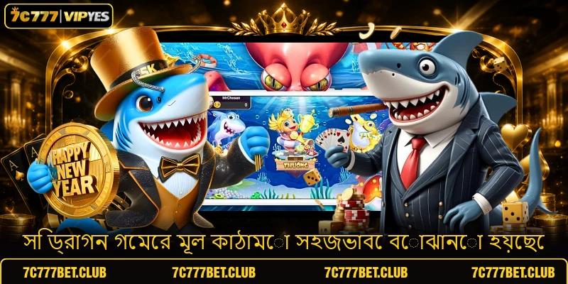 সি ড্রাগন গেমের মূল কাঠামো সহজভাবে বোঝানো হয়েছে
